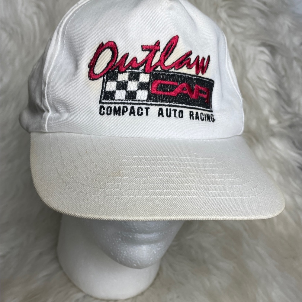 Vintage OUTLAW Car Compact Auto Racing Hat - SnapBack Cap